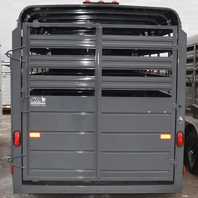 Charcoal 16ft Bumper Pull Livestock Trailer