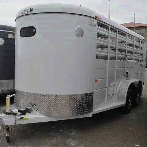 Steel Stock Trailer 14ft White