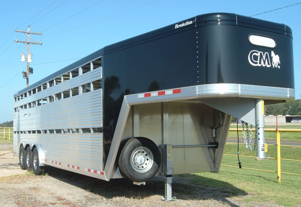 Aluminum 28ft Stock Gooseneck Stock Trailer w/7 Foot Interior