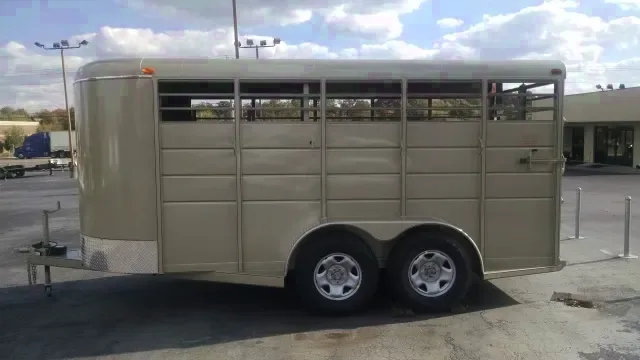 Arizona Beige16ft Livestock Trailer w/ Torsion Axles