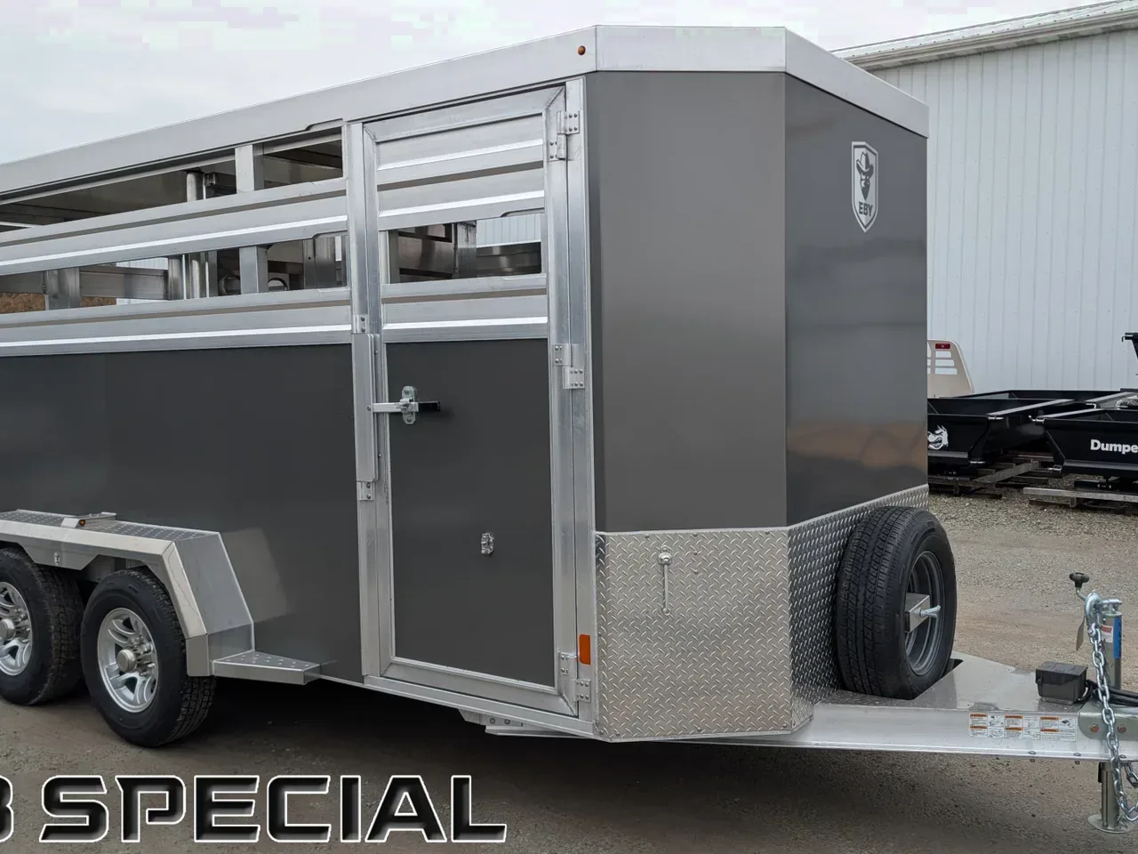 2027 EBY 16' Bumper '38 SPECIAL 16' Aluminum Stock Trailer (7' HIGH)
