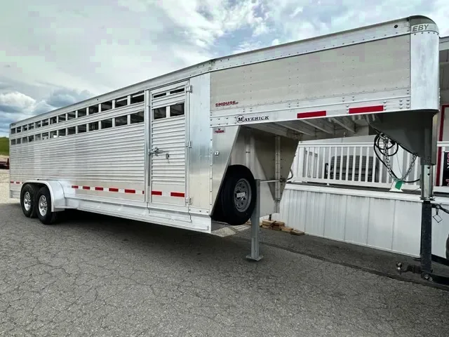 Premium 2025 EBY Maverick 6.5x20 Gooseneck Aluminum Stock Trailer - Offers Welcome!