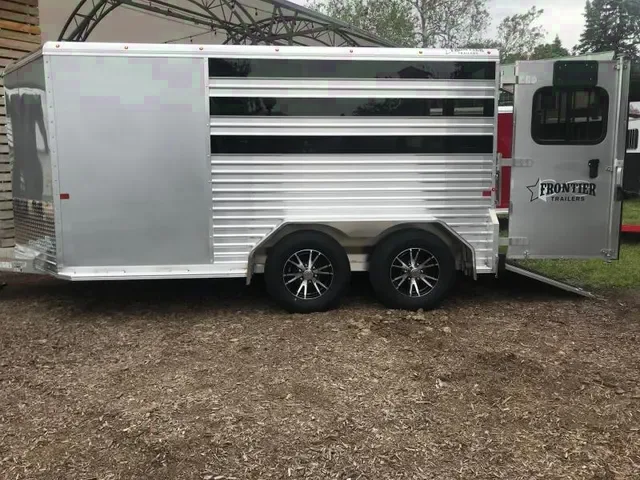 12ft Aluminum 4 Pen Livestock Trailer