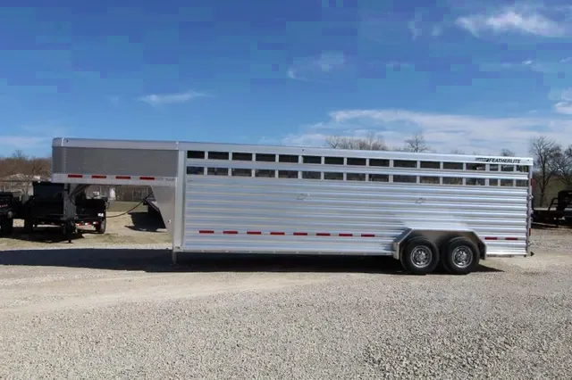 Spacious 2025 Featherlite 7x24 Gooseneck Stock Trailer – Make Your Offer!