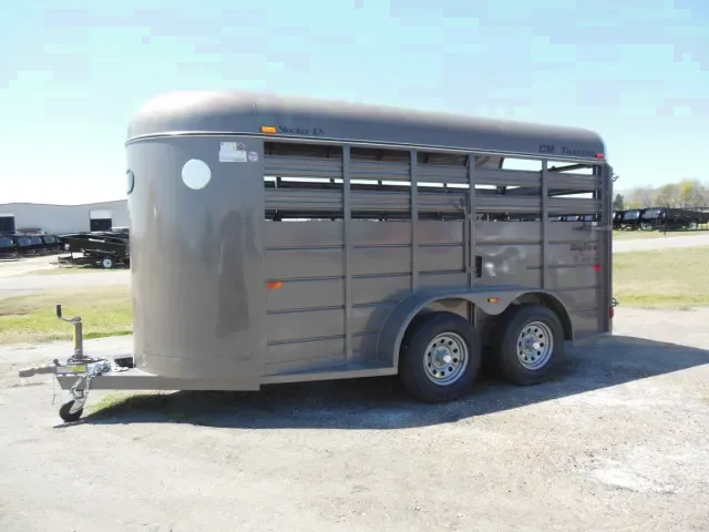 Steel14ft Gray Bumper Pull Stock Trailer