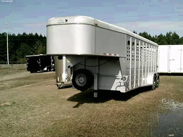 Silver 20ft  Gooseneck Stock Combo Trailer