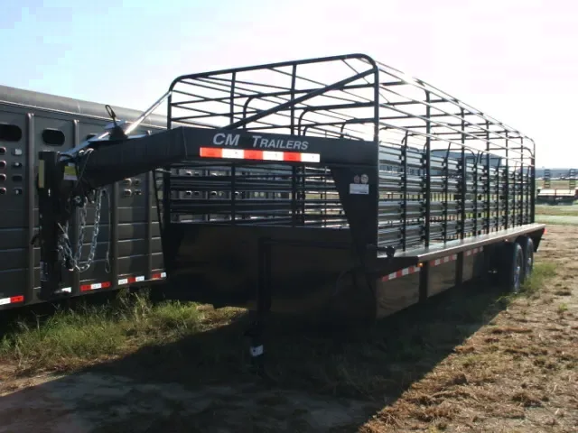 24ft Steel Gooseneck Bar Top Stock Trailer