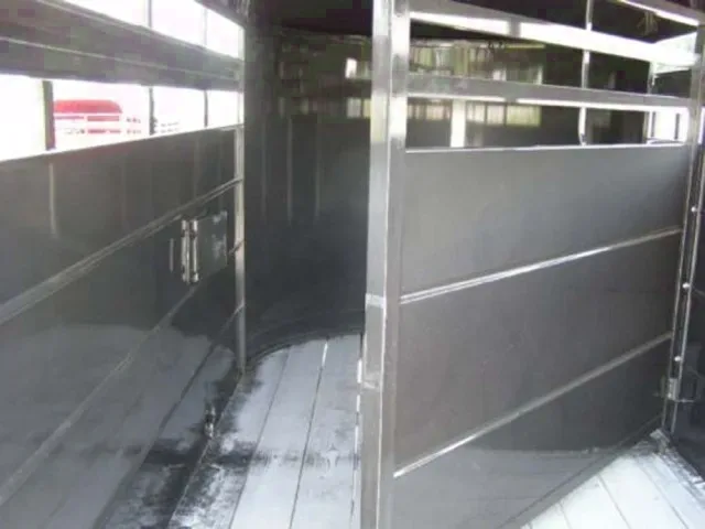 Red Bumper Pull 14ft  Livestock Trailer
