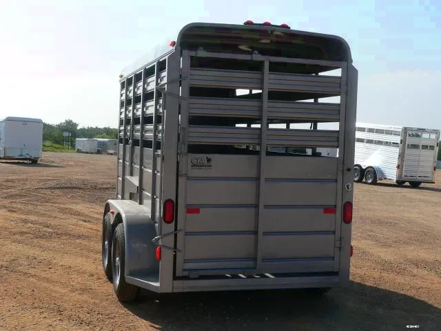 Pewter 16ft Bumper Pull Stock Trailer w/Side Panels