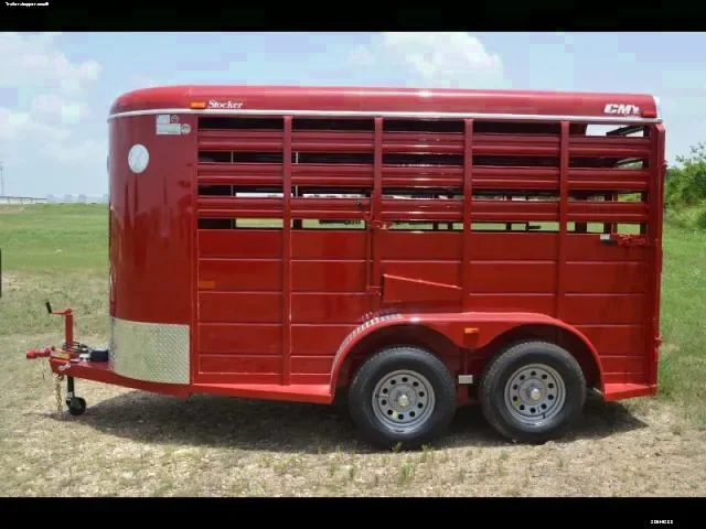 14FT BP STOCK TRAILER W/3500LB TANDEM AXLES