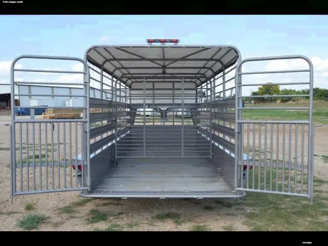 20ft GOOSENECK TARP TOP  STOCK TRAILER