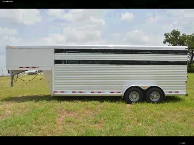6.8x20 Aluminum Stock Gooseneck 7ft Tall