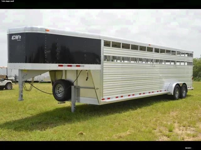28ft Stock Trailer Gooseneck 7 Foot Tall