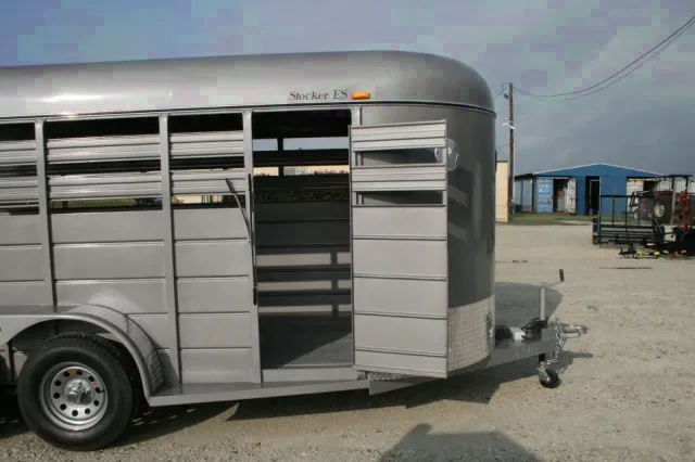 16ft Pewter Bumper Pull Stock Trailer