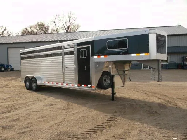 24ft ALL ALUMINUM BLACK LS TRAILER   WITH SINGLE REAR DOOR