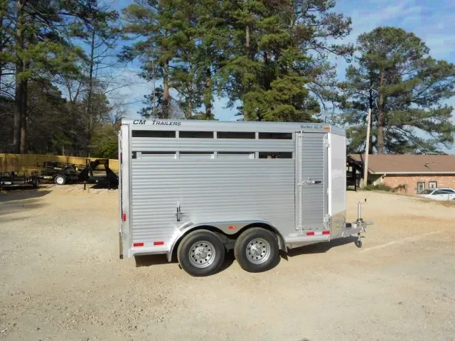 14ft Aluminum V-Nose Livestock Trailer