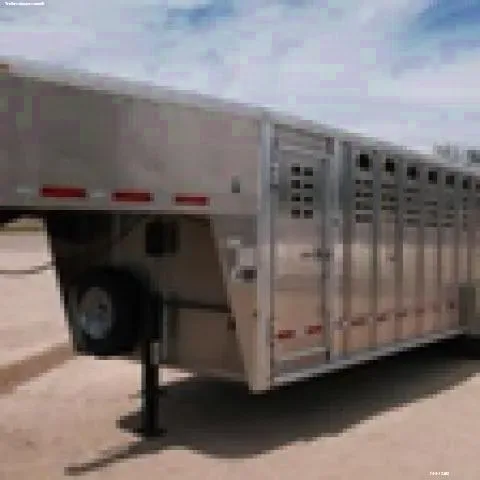24FT LIVESTOCK TRAILER GN-ALL ALUMINUM W/DOUBLE REAR DOORS