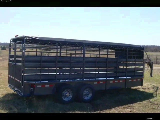 16ft Charcoal Livestock Trailer