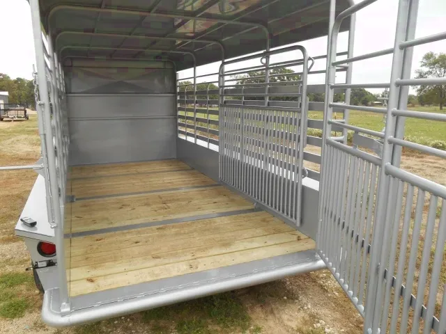 SILVER 16ft STEEL LIVESTOCK TRAILER