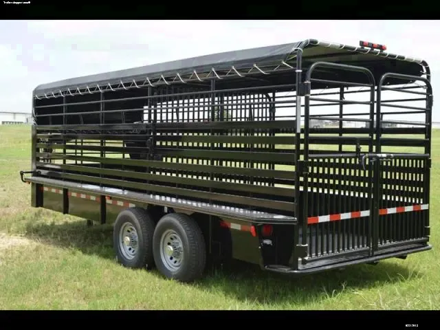 20ft Black GN Stock Trailer