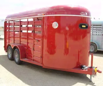 Bumper Pull Red 16ft Livestock Trailer