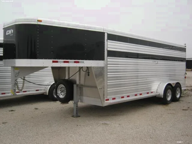 20ft All Aluminum Stock Trailer -Black