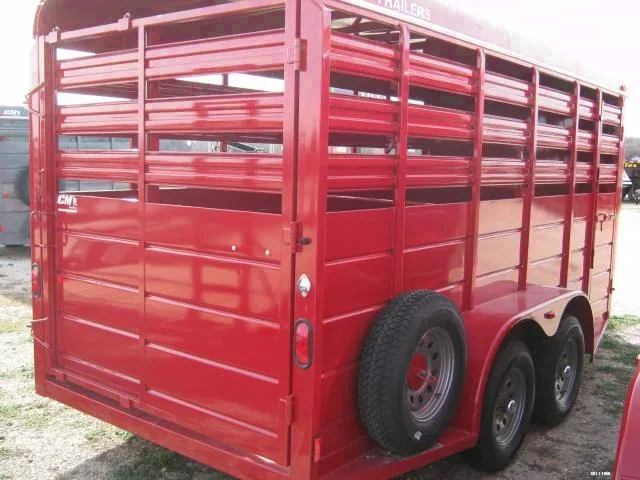 Red16ft Steel Livestock Trailer