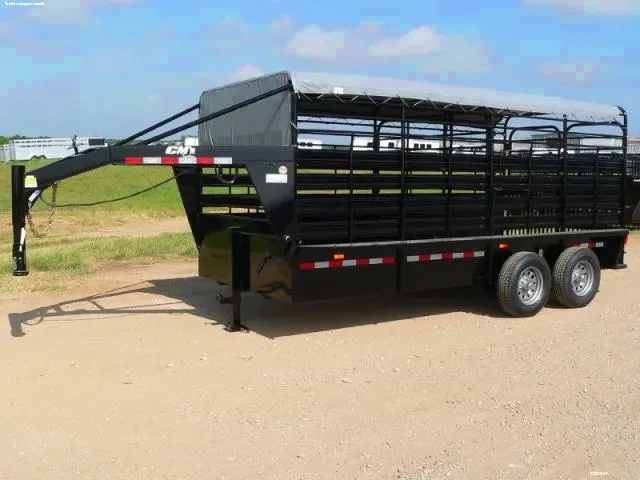 Black 20ft Gooseneck - Tarp