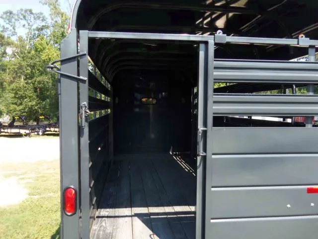 Dark Grey Steel ES 16ft  Livestock Trailer