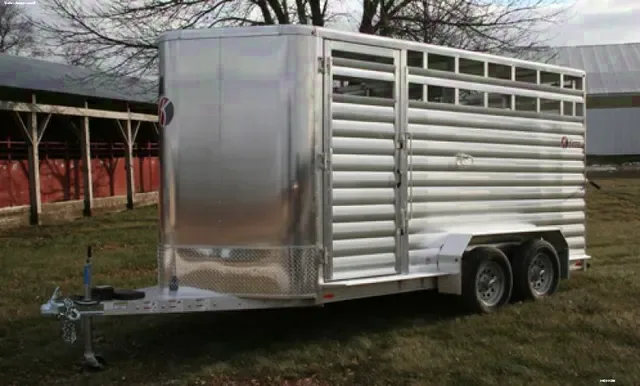 Bumper Pull 16ft Aluminum Construction Livestock Trailer