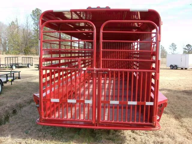 24ft Steel Red Stock Trailer