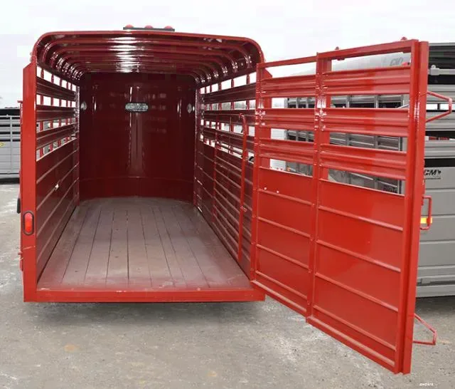 14ft Livestock - Red  2-3500lb Axles