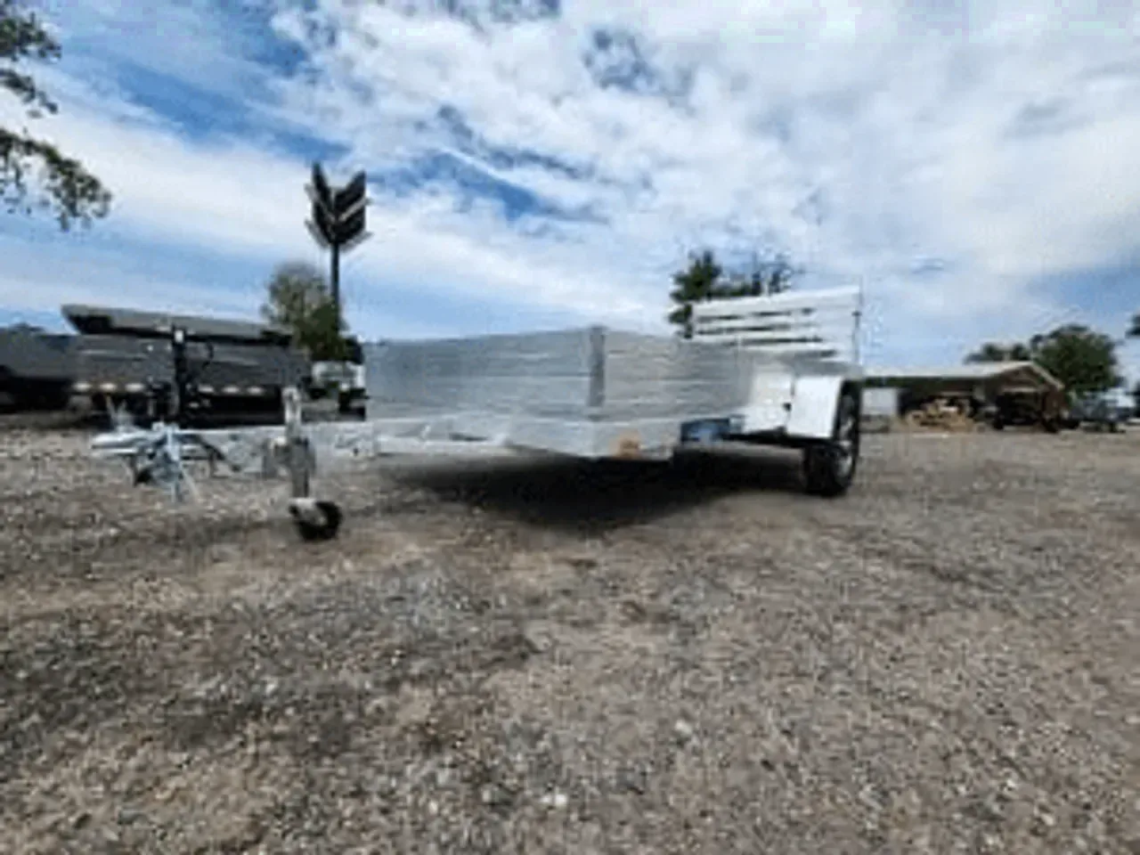 Aluminum 2025 5.67X12 Aluma 6812H-ESA-S-TG 5.8x12ft aluminum trailer Aluminum Trailers-ALUM6812HESA-290738 5.67 ft. x12 ft.