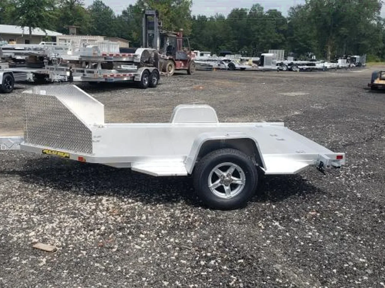 Aluminum 2027 6.42X10 Aluma 6&amp;#8217;5&amp;#8243;x10 MC210 double motorcycle aluminum trailer -ALUMMC210-318512 6.42 ft. x10 ft.