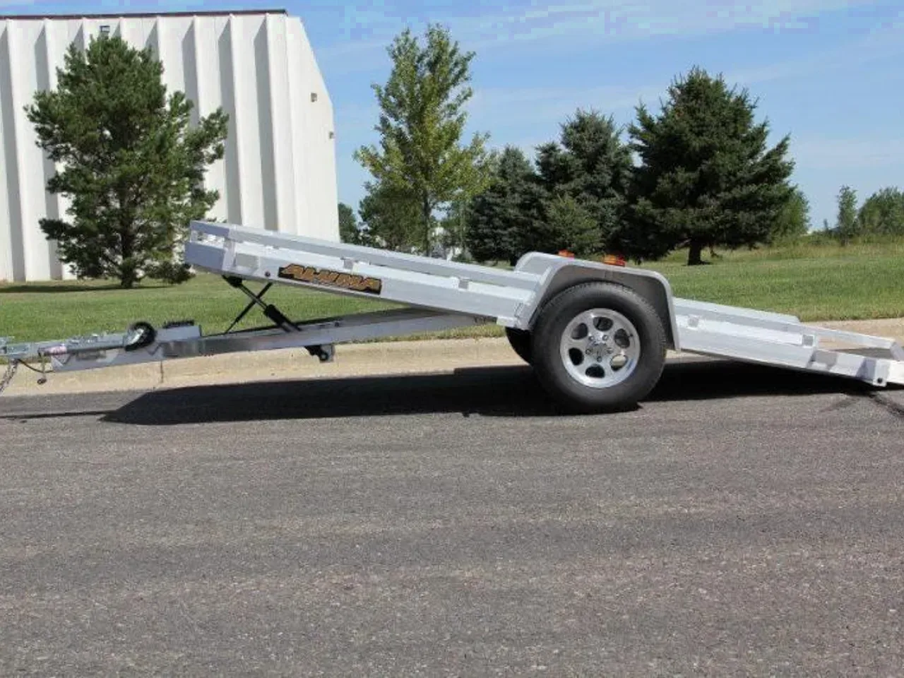 Aluminum 2027 6.5X12 Aluma 7712H Gravity Tilt single axle Aluminum trailer mag wheels -ALUM7712-htilt-310726 6.5 ft. x12 ft.