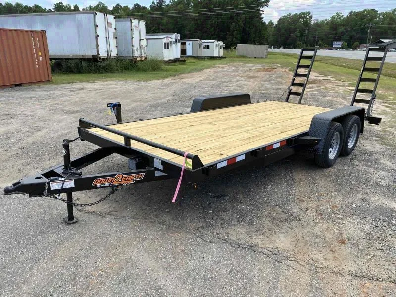 2025 Down 2 Earth 7x18 Wood Deck Equipment Trailer - Bonaire, GA
