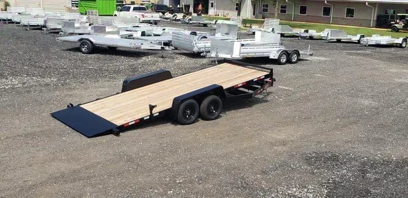 Down 2 Earth Trailers 82x20 7k Tilt wood Deck Equipment Trailer