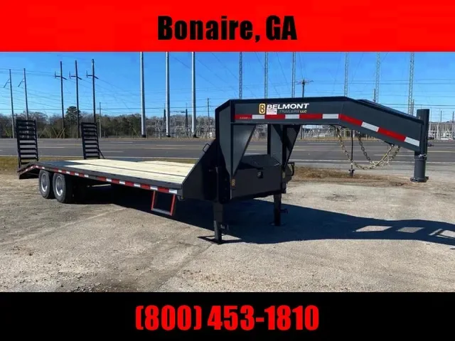 Make an Offer: 2025 Belmont 25' Gooseneck Deckover Equipment Trailer