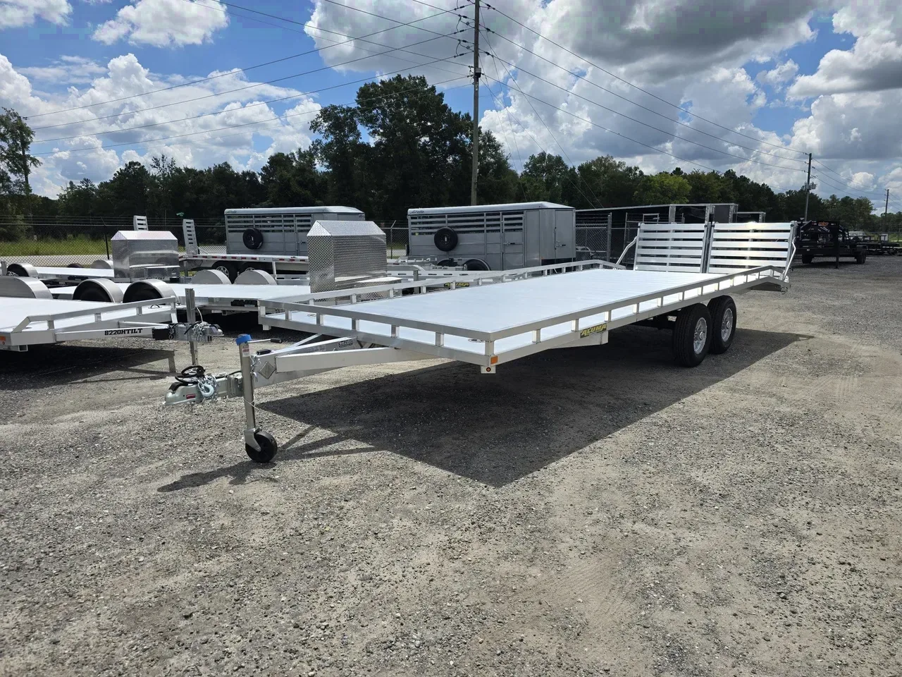 Aluminum 2027 8.50X26 Aluma 1026 H BT Aluminum Deck Over Trailer With Bi-Fold Ramps -alum1026-318419 8.50 ft. x26 ft.