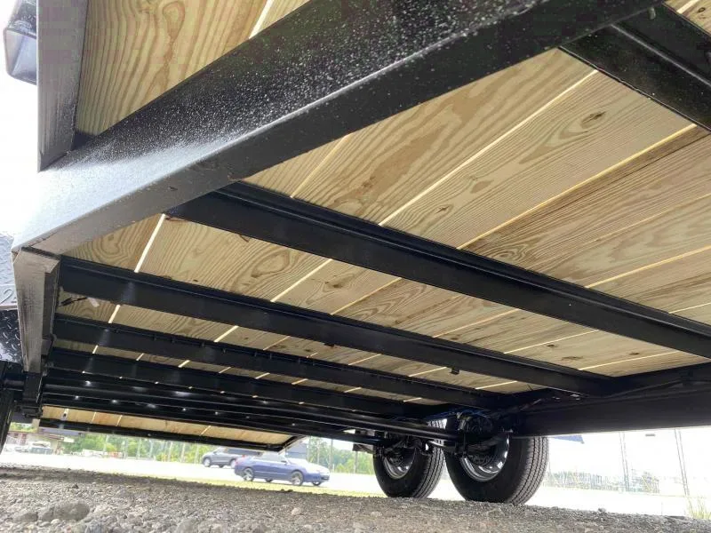 2025 Down 2 Earth 82x18 10K Wood Deck Equipment Trailer
