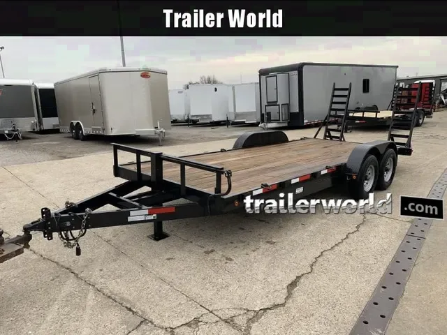 2022 7x20 14K GVWR Equipment Trailer - Black