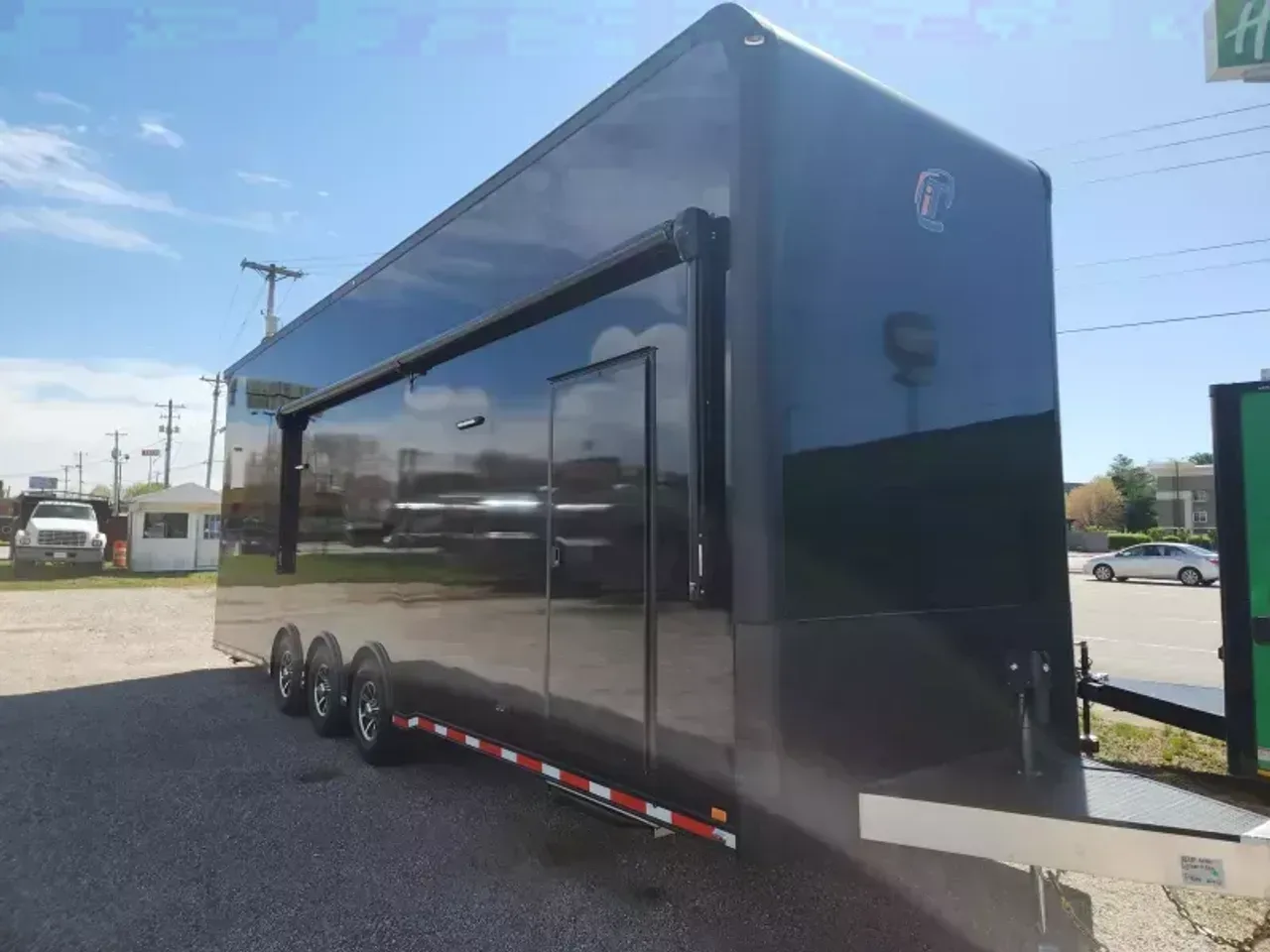 022767 - 2026 inTech 32' Blackout Stacker w/ Awning and Escape Door Stacker Trailer