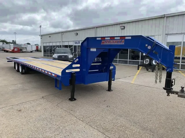 2025 Midsota FBGN 36' Hydraulic Dovetail Gooseneck Trailer - Blue
