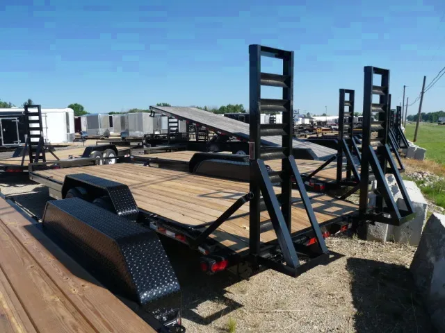 Black Bumper Pull 20ft Equipment Trailer