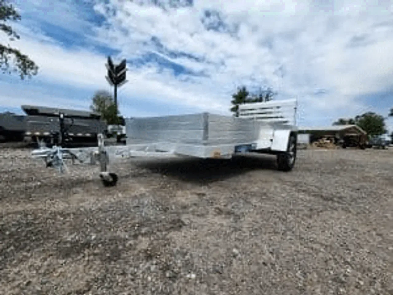 Aluminum 2025 5.67X12 Aluma 6812H-ESA-S-TG 5.8x12ft aluminum trailer Aluminum Trailers-ALUM6812HESA-290738 5.67 ft. x12 ft.