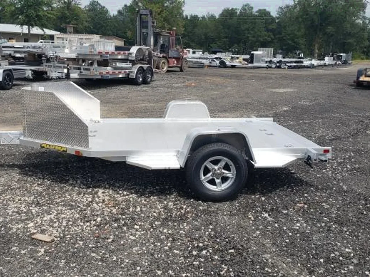 Aluminum 2027 6.42X10 Aluma 6&amp;#8217;5&amp;#8243;x10 MC210 double motorcycle aluminum trailer -ALUMMC210-318512 6.42 ft. x10 ft.