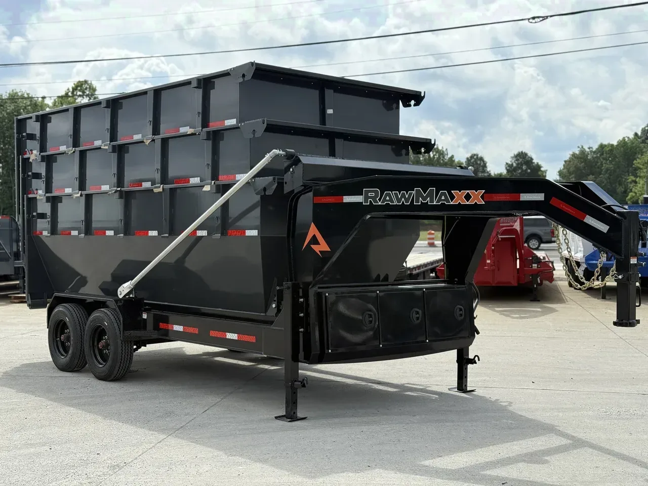 124609 - 2025 RawMaxx RDX 16' Roll Off Trailer + 3 Bins Roll-Off Trailer