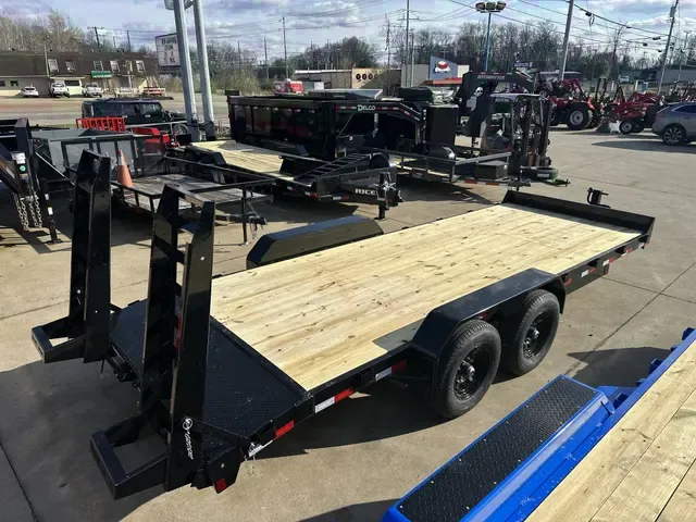 2025 Rice 7TON 20' Low Profile Flatbed Trailer – Black