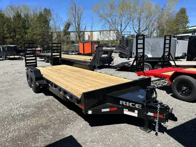 2025 Rice 8TON 22' Low Profile Equipment Trailer – Black