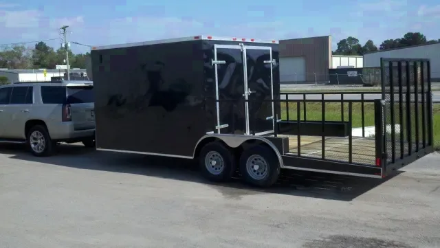 BLACK 8.5X20 HYBRID UTILITY/CARGO TRAILER